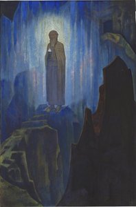 Lumiere celeste - Himlens ljus av Roerich, Nicholas (1874-1947). Tempera på duk, storlek: 124x80 av Nicholas Roerich