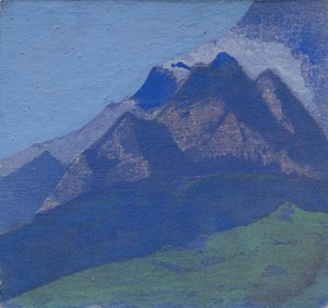 Bergsstudie, c.1929 av Nicholas Roerich