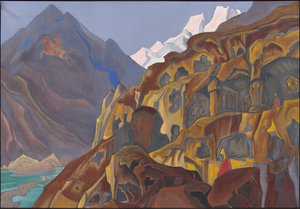 Heliga grottor, 1932 av Nicholas Roerich