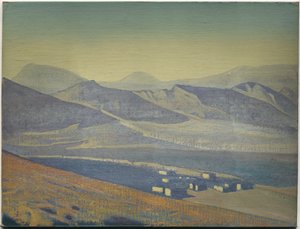 Sanctuaries and Citadels, från serien med samma titel, 1925 av Nicholas Roerich