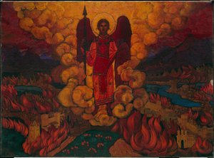 Den siste ängeln, 1912 av Nicholas Roerich