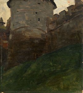 Novgorod Kreml Tower, ca. 1903 av Nikolai Konstantinowitsch Roerich