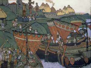 Slaverna vid Dnepr, 1905 av Nicholas Roerich