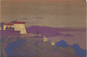 Tibet, Gelukpa kloster, 1936 av Nicholas Roerich