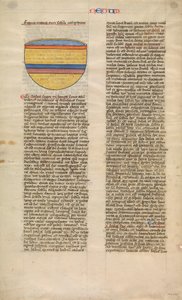 Brazen Sea, ett av sex illustrerade blad från Postilla Litteralis..., ca. 1360-1380. av Nicholas of Lyra