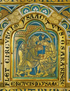 Omskärelsen av Isak ... (emalj på förgylld koppar) av Nicholas of Verdun