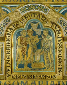 Simsons omskärelse ... (emalj på förgylld koppar) av Nicholas of Verdun