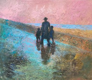Dawn Stroll, 2022-23 (olja på pannå)