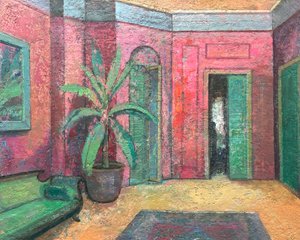 Red Interior, 2022-23 (olja på pannå)