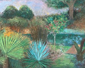 Tropical Pond, 2023-23 (olja på pannå)