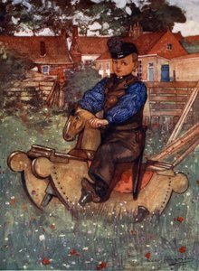 En pojke av Veere på en gunghäst, 1904 av Nico Jungman