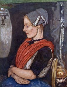 A Girl of Elspeet (färg litho) av Nico Jungman