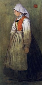 Norge: A Hardanger Country Girl (färg litho)