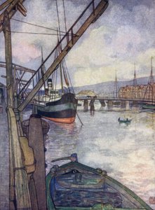Norge: Trondhjem (färg litho)