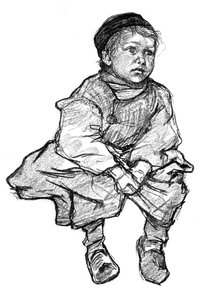 På muren, Vollendam, 1898.