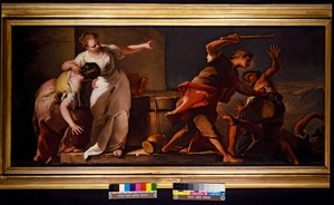 Moses och Jerusalems dotter (duk) av Nicolò Grassi