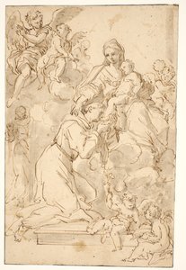 Madonna och barn med St Antony of Padua av Nicolò Ricciolini