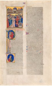 Äktenskapet; brudens kyss (initial P); bruden övergiven (initial D) av Nicolò da Bologna