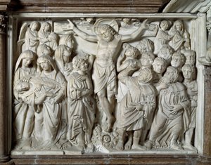 The Crucifixion Chair realiserad av Nicola Pisano av Nicola Pisano
