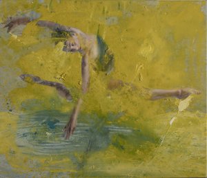 Ballerina på havet, 2021 (olja på duk) av Nicola Pucci