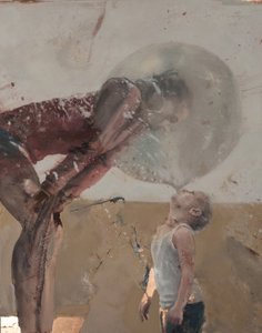 Bubble III (Barn med mor), 2020 (olja på koppar)