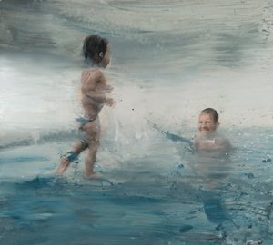 Barn på havet, 2015 (olja på duk) av Nicola Pucci