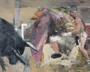 Corrida III, 2018 (olja på duk) av Nicola Pucci