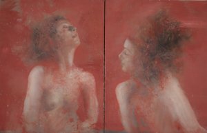 Dialogue, 2015 (olja på duk) av Nicola Pucci