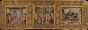 Scener ur kung Nebukadnessars liv. av Nicola di Maestro Antonio d
