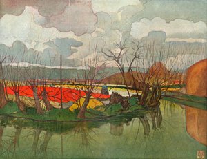 En tulpanfarm i Holland, c1898