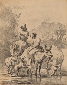 Herdinna på en åsna, 1655.