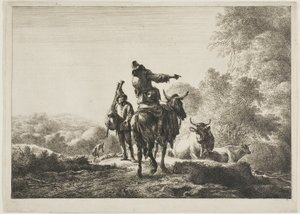 Säckpipsspelaren av Nicolaes Berchem