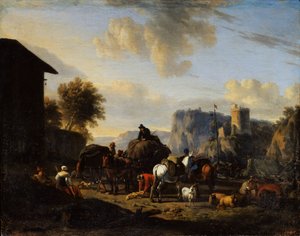 Resten av konvojen, 1600-talet av Nicolaes Pietersz. Berchem