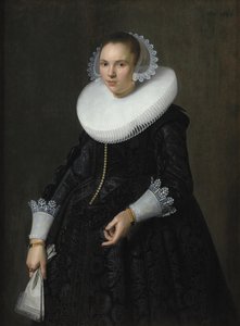 Porträtt av en dam av Nicolaes Eliasz. Pickenoy