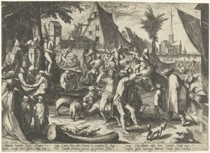 Bondens mässa Der Bouwren Fair (titel på objekt) av Nicolaes Jansz. Clock