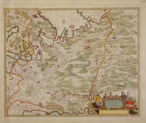 Karta över Ryssland och Östeuropa från Atlas Minor, 1745