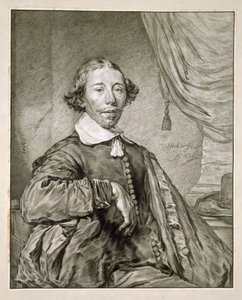 Porträtt av en man, 1681 (litho) av Nicolaes Jansz Visscher