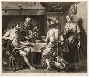 Jupiter och Merkurius med Baucis och Filemon