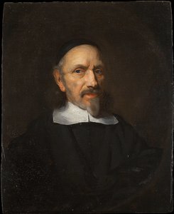 Porträtt av en man klädd i svart av Nicolaes Maes