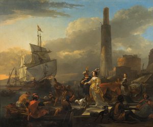 En hamnscene, ca 1665