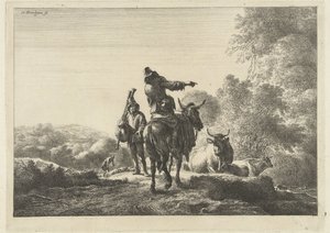 säckpipare av Nicolaes Pietersz Berchem