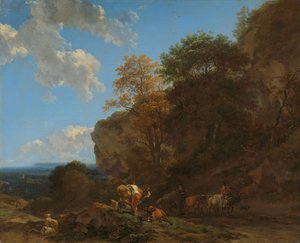 Italienskt landskap av Nicolaes Pietersz Berchem