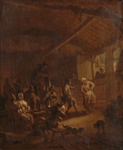 Bönder som dansar i en lada av Nicolaes Pietersz Berchem