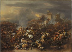 Striden mellan Alexander och Porus av Nicolaes Pietersz. Berchem
