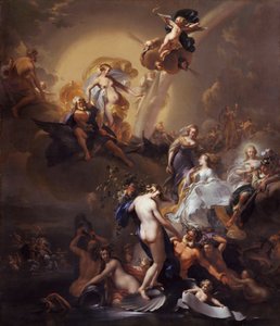 Allegori om utbyggnaden av Amsterdam av Nicolaes Pieterszoon Berchem