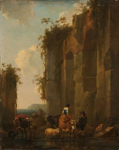 Ruiner i Italien av Nicolaes Pieterszoon Berchem