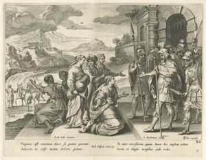Jefta ger sin dotter tillåtelse att gå upp i bergen Jeftas historia (serietitel)