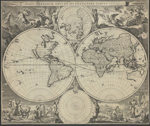 Den nya och mest exakta kartan över världen, ca 1690