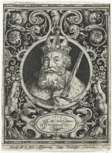 Karl den store, frankernas kung, 1594 av Nicolaes de Bruyn