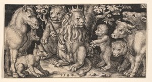 Kronlejon från Fighting Chimeras and Scenes from Aesop